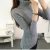 Bigsweety Women Solid Winter Warm Knitted Sweater New Turtleneck Long Sleeve Knit Sweater Mujer Elegant Sweater For Lady