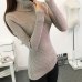 Bigsweety Women Solid Winter Warm Knitted Sweater New Turtleneck Long Sleeve Knit Sweater Mujer Elegant Sweater For Lady