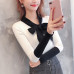 Bow Tie Neck Sweater Women Fashion 2019 Autumn Spring Black Tops Women Knitted Pullovers Long Sleeve Jumper Pull Femme Clothing