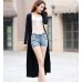 Cardigan Women Summer 2019 New Thin Kimono Long Casual Modal Gilet Femme Manche Longue Outerwear Cardigans Coats Black Gray Coat