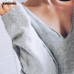 Casual Knitted Sweater Women Streetwear V Neck Long Sleeve Pullovers Loose Solid Coat 2019 Autumn Winter Fashion Women's Sweater