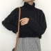 Ccibuy11 Turtleneck Knitted Jumpers for women Women Sweater Casual Loose Long Batwing Sleeve Crocheted Pullovers Streetwear