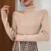 Colorfaith Women Pullovers Sweater 2019 Knitting Autumn Winter Turtleneck Sexy Hollow Out Off Shoulder Casual Ladies Tops SW755