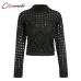 Conmoto Fashion White Hollow out Sweaters Women 2019 Autumn Winter Casual Thin Short Knit Tops Female Chic Jumpers Pull Femme