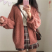 DICLOUD New Autumn Knit Sweater Women 2018 Fashion Harajuku Loose Warm Cardigan Women College Casual Long Sleeve Winter Coat