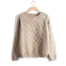 Danjeaner 2018 Vintage Women Sweater New Fashion O-neck Pullover Winter Knit Basic Tops Loose Female Knitwear Outerwear Coats