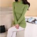 DisappeaRanceLove 2019 Brand autumn medium-long elastic sweater long-sleeve sweater female pullover turtleneck sweater