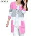 Elegant Women Sweaters Spring Summer Thin Cardigans Knitted Long Cardigan Cotton Haut Femme Ete  Blusas Gilet  Size XL