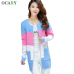 Elegant Women Sweaters Spring Summer Thin Cardigans Knitted Long Cardigan Cotton Haut Femme Ete  Blusas Gilet  Size XL