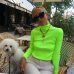 Fantoye Fluorescent Green Turtuleneck Knitted Sweater Women Autumn Winter Casual Long Sleeve Ribbed Sweater Streetwear Pullovers