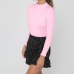 Fashion Cotton Knitted Sweater Slim Fit Jumper Women Pink Black White Sweater Basic Top Spring Ladies Solid Pullover Pull Femme