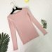 Frill Round Neck Autumn Knitted Sweater Womens Sweaters 2018 Winter Tops For Women Pullover Jumper Pull Femme Hiver Dames Truien