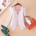 Fun Orange New Summer Fashion Women Lace Sweet Candy Color Crochet Hollow Out Knitwear Blouse Full Sweater Cardigan Open Stitch