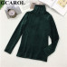 GCAROL New Arrival Fall Winter Women Pleuche Turtleneck Sweater Stretch High Quality Smooth Thick Pullover Basic Warm OL Tops