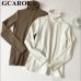 GCAROL New Arrival Fall Winter Women Turtleneck Basic Tops Slim Full Sleeve Shirt Stretch Vintage Render Unlined Upper Garment