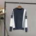 GIGOGOU Autumn Winter Sweater Women Contrast Color Pullover Jumper Long Sleeve O-Neck Knitted Tops Outwear Pull Femme