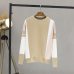 GIGOGOU Autumn Winter Sweater Women Contrast Color Pullover Jumper Long Sleeve O-Neck Knitted Tops Outwear Pull Femme