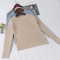 GIGOGOU Basic High Quality Thick Knitted Sweater Autumn Winter Warm Female Pullover Sweater Top Soft Long Sleeves Female Jumper