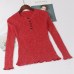 GIGOGOU Button Autumn Winter Women Sweater Fashion Knitted Rib Slim Jumper Top High Elasticity Soft Pullover Sweater Female