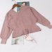 GIGOGOU Double V-Neck Autumn Winter Women Sweater Lurex Glitter Knitted Jumper Top Flare Sleeves Casual Female Pullover Sweater