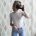 GIGOGOU Spring Autumn Women Sweater Half Sleeves O-neck Slim Jumper Knitted Soft Female Pullover Sweater Top