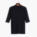 GIGOGOU Spring Autumn Women Sweater Half Sleeves O-neck Slim Jumper Knitted Soft Female Pullover Sweater Top