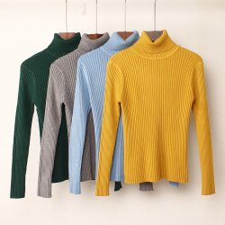 GIGOGOU Thick Turtleneck Warm Women Sweater Autumn Winter Knitted Femme Pull High Elasticity Soft Female Pullovers Sweater