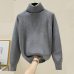 GIGOGOU Turtleneck Women Sweater Winter Warm Female Jumper Thick Christmas Sweaters Ribbed Knitted Pullover Top Pull Hiver Femme