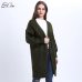 H.SA Winter Autumn Long Female Cardigans Latern Sleeve Casual Knitted Poncho Sweaters Oversized Long Cardigans Korean sueter