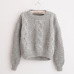 H.SA Women Sweaters Warm Pullover and Jumpers Crewneck Mohair Pullover Twist Pull Jumpers Autumn 2017 Knitted Sweaters Christmas