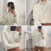 Harajuku Women Solid Color Turtleneck Loose Brief Thermal Thickening Retro Sweater Female Kawaii Knitted Jumper And Pullover