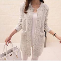 Hot Women Spring Autumn Long Cardigan Sweater Coat Female 2019 Fashion Long Sleeve Crochet Girl Knitted Jacket Tops