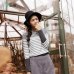 INMAN Women 2019 Spring Autumn NEW All-match  Casual O-Neck Striped Pullover Sweater Long Sleeve Autumn Knitting Tops