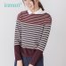 INMAN Women 2019 Spring Autumn NEW All-match  Casual O-Neck Striped Pullover Sweater Long Sleeve Autumn Knitting Tops