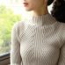 INS 2019 Autumn New fashion Women ladies Turtleneck soft thin sweater femme korean pull tight casual knit ribbed jumper clothes