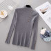 INS autumn Fashion Button Turtleneck Sweater shirts Women Solid Knitted Pullover ldies Slim Soft Jumper Sweater Female Knit Tops