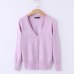 Knitted Cardigan Women 2019 Spring Autumn Long Sleeve V-Neck Women's Sweater Cardigan Female Single Button Pull coat Black/Pink