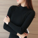 Knitting Women Sweaters And Pullovers Solid Color Turtleneck Slim Casual Ladies Knitted Sweater Winter New Chic Lace Pullover