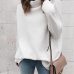 LOSSKY Long Sleeve Autumn Winter Sweater Women White Knitted Sweaters Pullover Jumper Fashion 2018 Turtleneck Sweater Female