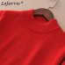 Lafarvie Fashion Cashmere Blended Knitted Sweater Women Tops Autumn Winter Turtleneck Pullovers Female Long Sleeve Solid Color