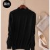 Lafarvie Fashion Cashmere Blended Knitted Sweater Women Tops Autumn Winter Turtleneck Pullovers Female Long Sleeve Solid Color