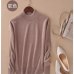 Lafarvie Fashion Cashmere Blended Knitted Sweater Women Tops Autumn Winter Turtleneck Pullovers Female Long Sleeve Solid Color