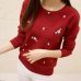 Lcybhe 2019 Autumn Sweater Women Embroidery Knitted Winter Women Sweater And Pullover Female Tricot Jersey Jumper Pull Femme