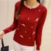 Lcybhe 2019 Autumn Sweater Women Embroidery Knitted Winter Women Sweater And Pullover Female Tricot Jersey Jumper Pull Femme