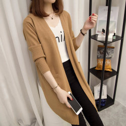 Long Cardigan Female 2018 Autumn Winter Women Long Sleeve Cardigan Sweater Knitted Cardigans For Women Sweater NS4054