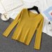 Lucyever Autumn Sweater Women Pullover Elastic Knitted Jumper Long Sleeve V-neck Winter Basic Female Top Knitwear Sueter Mujer