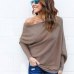 MISAUU Sexy Off Shoulder Knitted Sweater Women Fashion Pullovers Knitwear Autumn Winter 2018 White jumper pull femme Plus Size