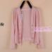 MLXSLKY Spring and summer large size women 's sun protection clothing fat mm small shawl thin chiffon long sleeve knit cardigan