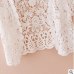 MLXSLKY Summer womens prevented bask transparent shawl fashion hollow out shawl short sleeves lace cardigan joker thin coat