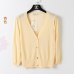 M-XL Summer Women V-Neck Knitted Casual Ice Silk Short Sweaters Cardigans Lady Knitting Outwear for Female